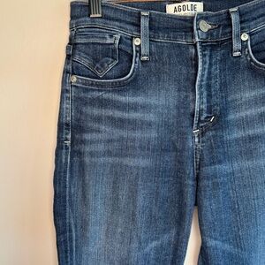 AGOLDE Sophie Zip Fly Dark Wash Skinny Denim Jeans A003E-2023 Size 24